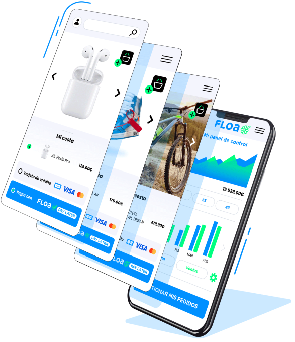 Ecrans Ecommerce avec Floa Pay pago en varios plazos