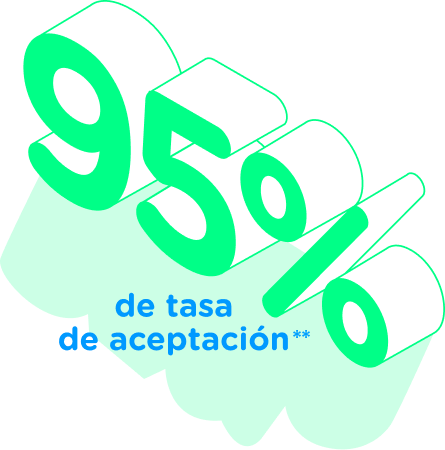 95% de tasa de aceptación solución FLOA Pay